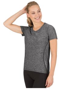TRIGEMA Damen T-Shirt "TRIGEMA Sportshirt in Melange-Optik", bunt, sportlich, Gr. XL, 90% Polyester, 10% Elastan, Shirts