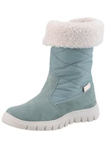 Naturino Kinder Winterstiefel "PLUVY ZIP WP.", Gr. 24, blau, Veloursleder, Nylon, casual, Schuhe, Schneestiefel, wasserabweisend, Größenschablone zum