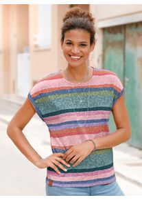 Casual Looks Damen T-Shirt "Shirt", bunt, Gr. 36, gemustert, gestreift, mehrfarbig, 50% Baumwolle, 50% Modal, Shirts