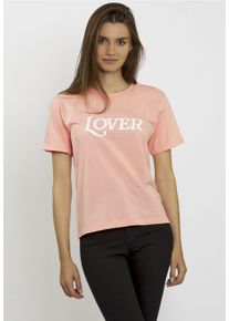 FRESHLIONS Damen T-Shirt "Lover", pink, casual, Gr. XS, bedruckt, 100% Baumwolle, Shirts, mit tollem Print auf der Front