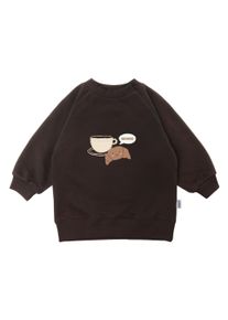 Liliput Herren Sweatshirt "Croissant Bonjour", braun, casual, Gr. 74, bedruckt, 80% Baumwolle, 20% Polyester, Sweatshirts, aus super weichem Material