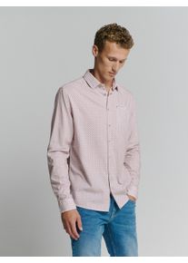 NO EXCESS Herren Langarmhemd "NO EXCESS Bedruckte hemd", lila, casual, Gr. XXL, 55% Baumwolle, 45% Viskose (LENZING ECOVERO), Hemden