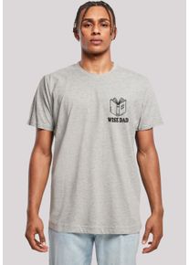 F4NT4STIC Herren T-Shirt "Wise Dad Lustiges Vatertagsmotiv für schlaue Väter", grau, casual, Gr. XXL, Obermaterial: 100% Baumwolle, Shirts, Premium