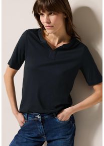 Cecil Damen T-Shirt, schwarz, casual, Gr. M, unifarben, Jersey, Obermaterial: 50% Baumwolle, 50% Modal, Shirts, im Tunik-Look