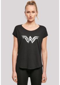 F4NT4STIC Damen T-Shirt "DC Comics Wonder Woman Distressed Logo", schwarz, casual, Gr. S, Obermaterial: 100% Baumwolle, Shirts, Print
