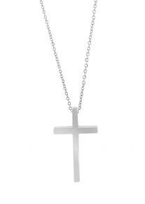 Adelia´s ADELIA ́S Damen Kette mit Anhänger "Neuheit 2025 - Unisex Edelstahl Halskette mit Anhänger Kreuz", unbekannt, Edelstahlsilber, kreuz, Edelstahl,