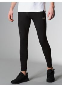 TRIGEMA Herren Leggings "TRIGEMA Leggings aus Polyester/Elastan", schwarz, Basic, Gr. L, 85% Polyester (Bioactive), 15% Elastan, Hosen