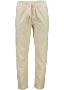 LINDBERGH Herren Chinohose, beige, casual, Gr. XXL, unifarben, Web, Obermaterial: 55% Baumwolle, 45% Leinen, Hosen, mit elastischem Bund und Kordelzug