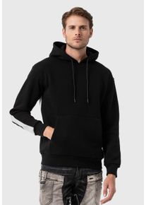 Cipo & Baxx CIPO & BAXX Herren Kapuzenpullover "Sweatshirts", schwarz, casual, Gr. XXL, bedruckt, 70% Baumwolle;30% Polyester, Pullover, mit Statement Ärmel-Print