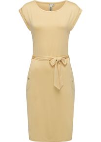 Ragwear Damen Sommerkleid "Taggien", beige, casual, Gr. S, Material: 95% Viskose, 5% Elasthan, Kleider, Knielanges, leichtes Midikleid
