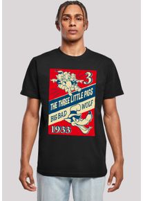 F4NT4STIC Herren T-Shirt "Disney Die Drei Kleinen Schweinchen", schwarz, casual, Gr. XXL, Obermaterial: 100% Baumwolle, Shirts, Herren,Premium