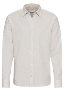 JOOP! JOOP JEANS Herren Langarmhemd "Hanson", braun, casual, Gr. L, unifarben, Web, Obermaterial: 55% Leinen, 45% Baumwolle, Hemden, Leinen-Baumwollmix,