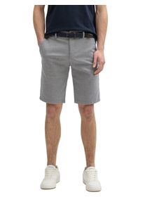 Tom Tailor Herren Chinoshorts, blau, casual, Gr. 31, unifarben, Obermaterial: 97% Baumwolle, 3% Elasthan, Hosen, mit Gürtel