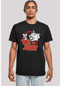 F4NT4STIC Herren T-Shirt "Tom und Jerry Distressed Logo", schwarz, casual, Gr. XXL, Obermaterial: 100% Baumwolle, Shirts, Herren,Premium