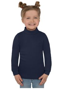 TRIGEMA Kinder Rollkragenshirt "TRIGEMA Langarm Ski- und Sport-Rollkragenpullover", blau, Basic, Gr. 104, 100% Baumwolle (Bio-Baumwolle kbA), Shirts
