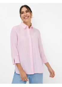 Brax Damen Kurzarmbluse "Style VICKI", rosa, Gr. 46, 55% Leinen, 45% Baumwolle, Blusen