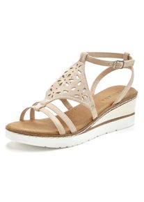 Lascana Damen Sandalette "Sommerschuh", Gr. 42, beige, Obermaterial: 100% Textilmaterial. Futter: 100% Lederimitat. Decksohle: 100% Textilmaterial.