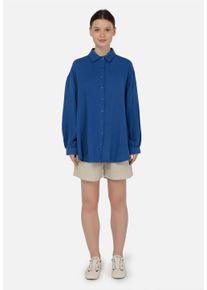 FRESHLIONS Damen Langarmhemd "Honari", blau, klassisch, Gr. S, unifarben, 100% Baumwolle, Hemden, im klassischen Design