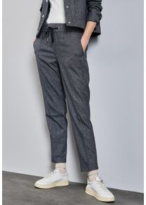 Street One Damen Stoffhose "Style Bonny", lila, casual, Gr. 44, meliert, Web, Obermaterial: 65% Polyester, 32% Viskose, 3% Elasthan, Hosen, in