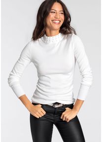 Melrose Damen Rollkragenpullover, weiß, feminin, Gr. 34, unifarben, Feinstrick, Obermaterial: 70% Viskose, 30% Polyamid, Pullover, mit eleganten