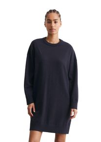Marc O'Polo Damen Strickkleid "aus Soft Cotton Stretch", blau, casual, Gr. M, MARC O'POLO DENIM, unifarben, Obermaterial: 58% Baumwolle, 25% Polyamid, 17%