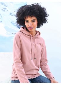 Heine Damen Kapuzenshirt "Kapuzen-Shirt", lila, Gr. 36, unifarben, 100% Baumwolle, Shirts
