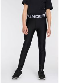 Under Armour Kinder Trainingstights "HeatGear"schwarz,, weiß, sportlich, Gr. S, Obermaterial: 86% Polyester, 14% Elasthan, Hosen, Für Kinder -