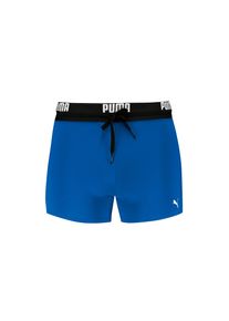 Puma Herren Badehose, blau, klassisch, Gr. M, unifarben mit Farbeinsatz, Polyamid, Elasthan, Badehosen, mit praktischen Seitentaschen