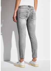 Street One Damen Slim-fit-Jeanslight grau random washed, casual, Gr. 33, unifarben, Jeans, 84% Baumwolle, 13% Polyester, 3% Elasthan, Jeans,