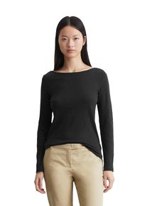 Marc O'Polo MARC O'POLO Damen Langarmshirt "aus Organic Cotton", schwarz, Basic, Gr. L, unifarben, Obermaterial: 100% Baumwolle, Shirts
