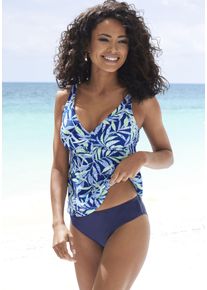 Vivance Damen Bügel-Tankini-Top "Jelly", blau, Gr. 38, bedruckt, Recycling-Polyamid, Bikini-Oberteile, mit buntem Print