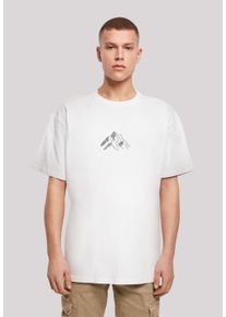 F4NT4STIC Herren T-Shirt "Mountain Berge Urlaub Winter Schnee Ski", weiß, casual, Gr. XXL, Obermaterial: 100% Baumwolle, Shirts, Print