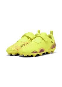Puma Kinder Fußballschuh "FUTURE 8 PLAY V FG/AG RB Fußballschuhe Kinder", Gr. 34gelb alert schwarz sun struck pink, Obermaterial: Textil, Synthetik;