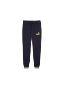 Puma Herren Trainingshose "UNITED SWEATPANTS TR CL", blau, sportlich, Gr. M, bedruckt, Sweatware, Obermaterial: 68% Baumwolle, 32% Polyester, Hosen