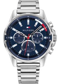 Tommy Hilfiger Herren Multifunktionsuhr "MASON", silber, Armbanduhren, Quarzuhr, Armbanduhr, Herrenuhr, Datum, Edelstahlarmband