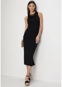 HECHTER PARIS Damen Strickkleid, schwarz, feminin, Gr. 40, Feinstrick, Obermaterial: 70% Viskose, 30% Polyamid, Kleider, mit Rundhalsausschnitt