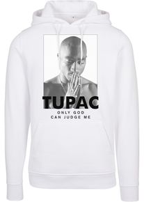 MisterTee Herren Kapuzensweatshirt "MisterTee Herren 2Pac Prayer Hoody", weiß, Gr. XS, unifarben, 65% Baumwolle, 35% Polyester, Sweatshirts