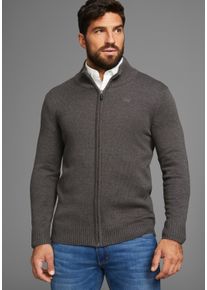 MAN'S WORLD MAN'S WORLD Herren Strickjacke "neue Farben", schwarz, Basic, Gr. S, unifarben, Grobstrick, Obermaterial: 50% Baumwolle, 50% Polyacryl, Strickjacken,