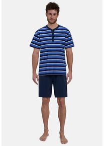 Götzburg GÖTZBURG Herren Shorty "Waterford", Gr. 54, blau, Obermaterial: 60% Baumwolle, 40% Polyester, unifarben, gestreift, casual, Homewear-Sets, mit