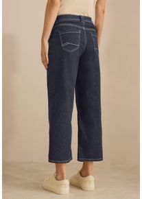 Cecil Damen Loose-fit-Jeans, blau, casual, Gr. 30, unifarben, Jeans, 75% Baumwolle, 12% Modal, 9% Polyester, 4% Elasthan, Jeans, aus Baumwolle mit