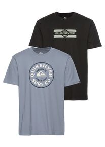 Quiksilver Herren T-Shirt "TURN ARROWS SHORT SLEEVE TEE PACK YM", blau, sportlich, Gr. XXL, unifarben, bedruckt, Jersey, Obermaterial: 100%