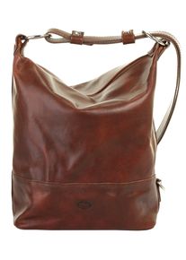 Pike PIKÉ Cityrucksack, braun, Rindsleder, Leder, klassisch, Rucksäcke, echt Leder, Made in Italy