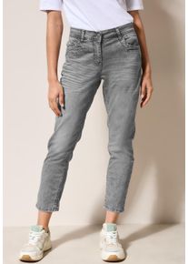 Cecil Damen 5-Pocket-Jeans "Style Scarlett", grau, casual, Gr. 33, Denim/Jeans, Obermaterial: 78% Baumwolle, 20% Polyester, 2% Elasthan, Jeans, Mid