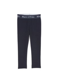 Marc O'Polo MARC O'POLO Mädchen Jerseyhose "aus warmem Baumwoll-Mix", blau, casual, Gr. 128, unifarben, Obermaterial: 65% Polyester, 30% Baumwolle, 5% Elasthan,