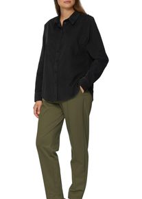 s.Oliver Damen Hemdbluse, schwarz, casual, Gr. 36, unifarben, Cord, Obermaterial: 100% Baumwolle, Blusen, mit Feincord