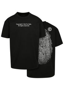Herren T-Shirt "Upscale by Mister Tee Herren Fingerprint Oversize Tee", schwarz, casual, Gr. S, UPSCALE BY MISTER TEE, bedruckt, 100% Baumwolle,