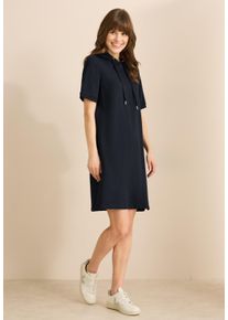 Cecil Damen Midikleid, blau, casual, Gr. XL, unifarben, Web, 70% Baumwolle, 26% Polyester, 4% Elasthan, Kleider, knielang