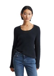 Marc O'Polo MARC O'POLO Damen Strickpullover "aus Organic Cotton-Qualität", blau, casual, Gr. L, unifarben, Obermaterial: 100% Baumwolle, Pullover