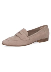 Caprice Damen Slipper, Gr. 40, braun, Veloursleder, klassisch, Schuhe, Blockabsatz, Businessschuh, Schlüpfschuh mit Zierriegel