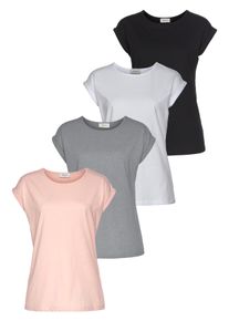 Boysen's BOYSEN'S Damen T-Shirt, bunt, Basic, Gr. 42, unifarben, clean, Obermaterial: 50% Baumwolle, 50% Polyester, Shirts, Kurzarm, basic,